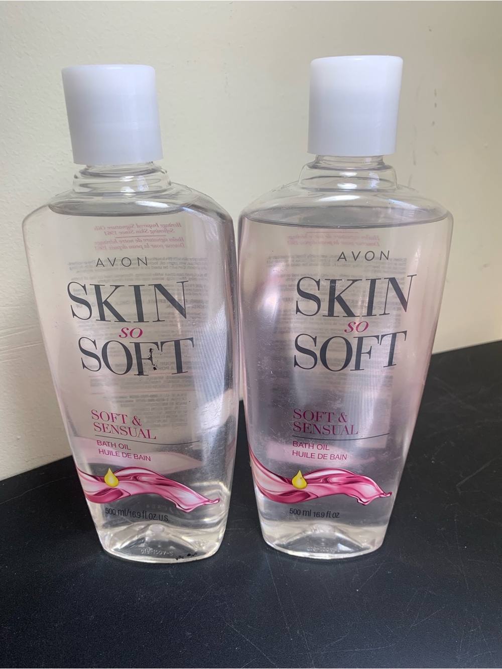 Avon Skin So Soft Bath Oil (Lot Of 2) Soft & Sensual 500ml/16.9oz